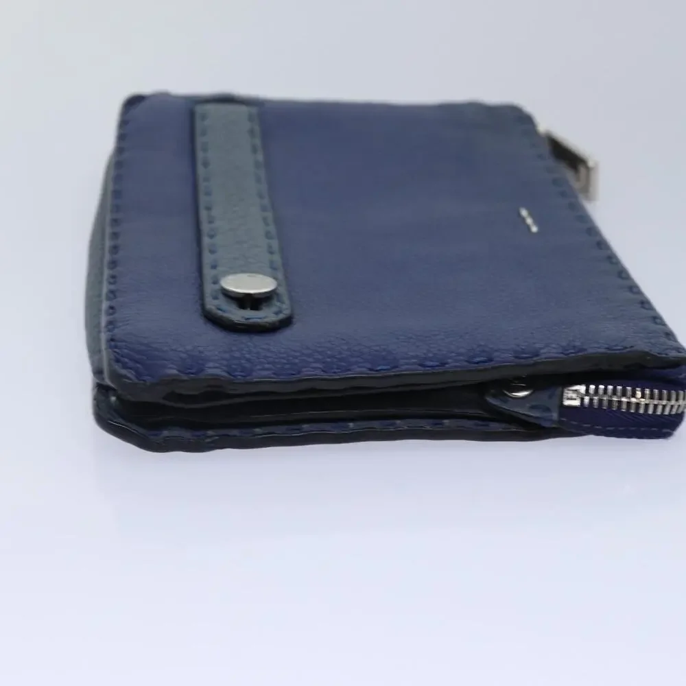 Fendi Leather Clutch Bag Blue